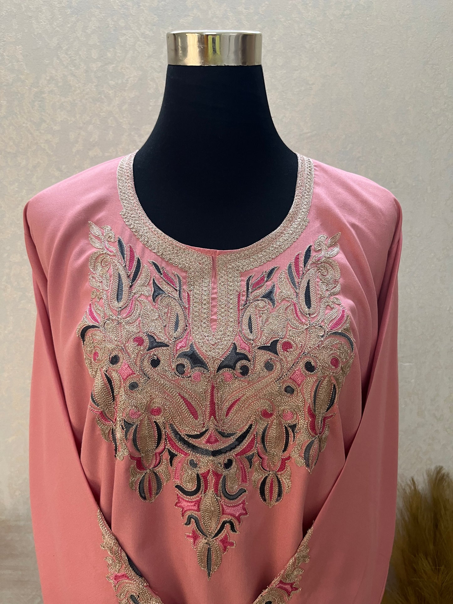 Pink Cotton Stitched Co-ord Set( 42)