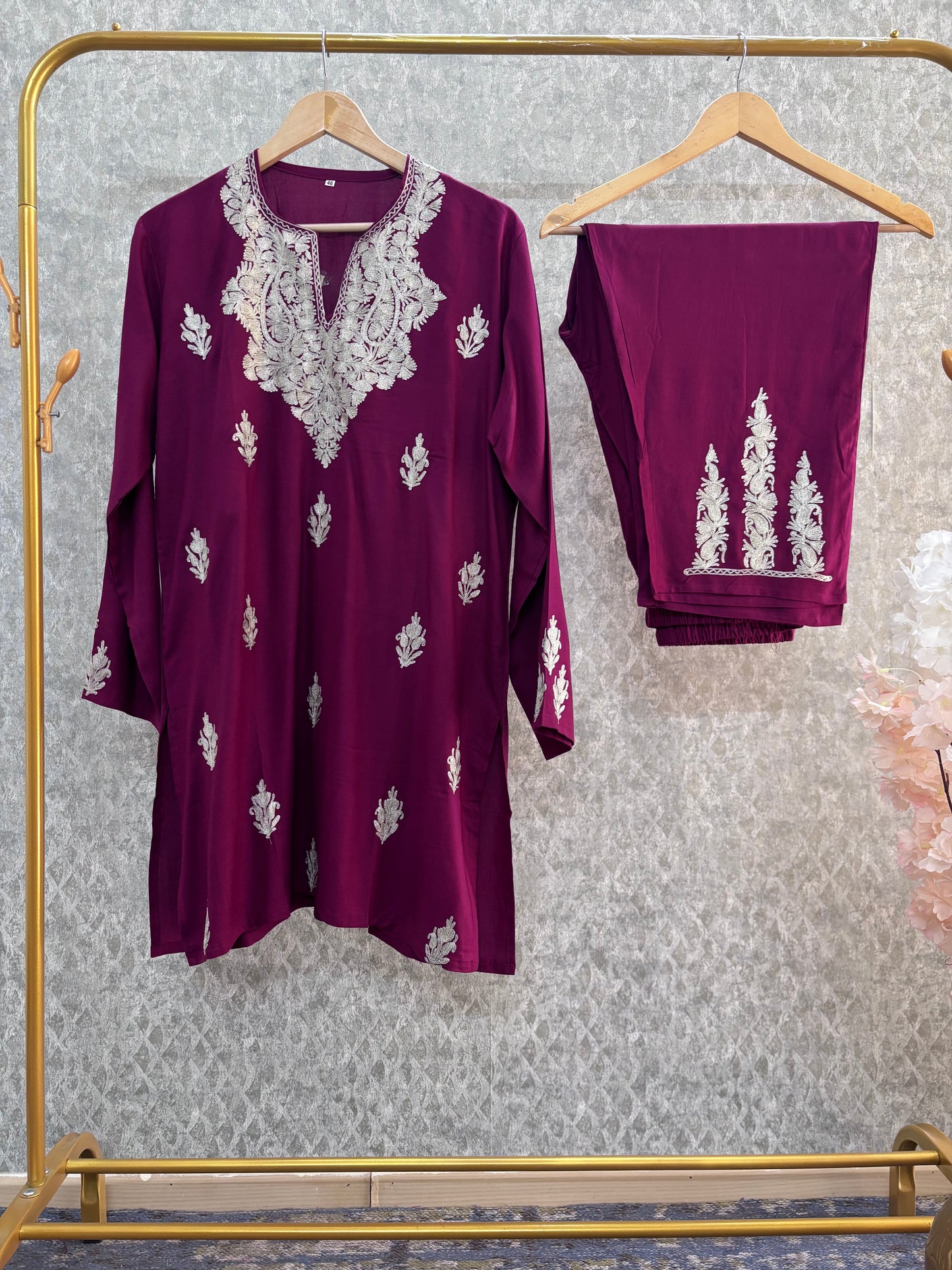 Wine Cotton Cord Set (42)