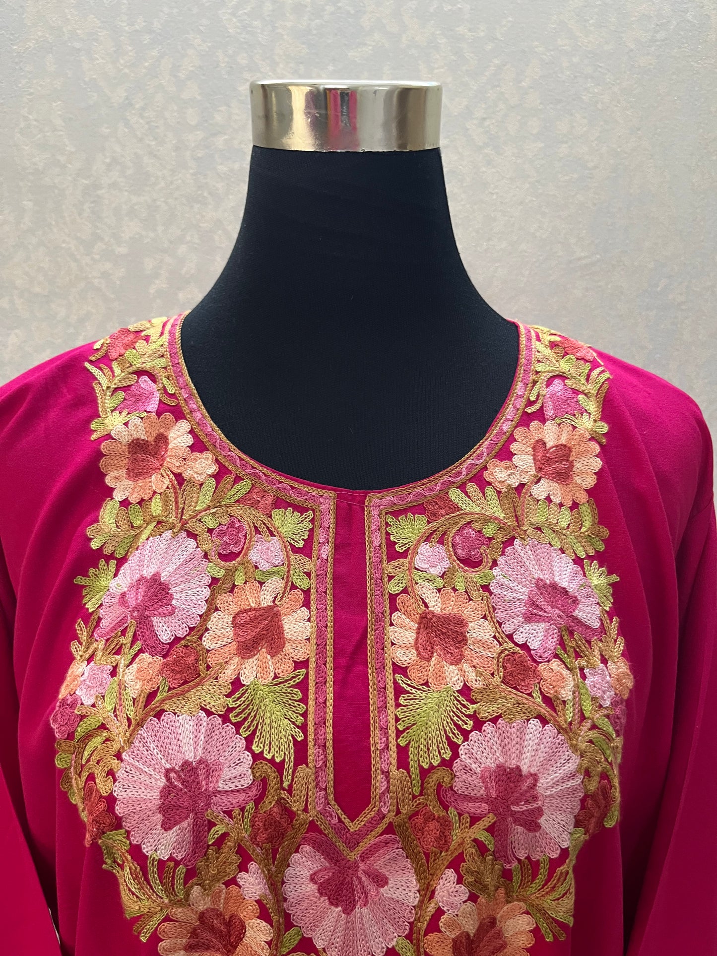 Hot Pink Cotton Stitched Co-ord Set(42)