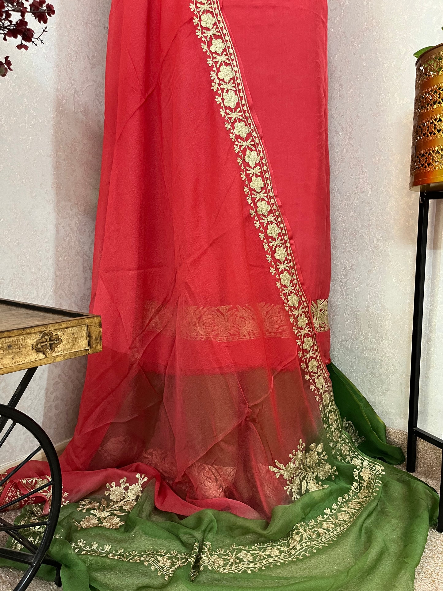 Sanam Electric Blue Silk Kashmiri Suit