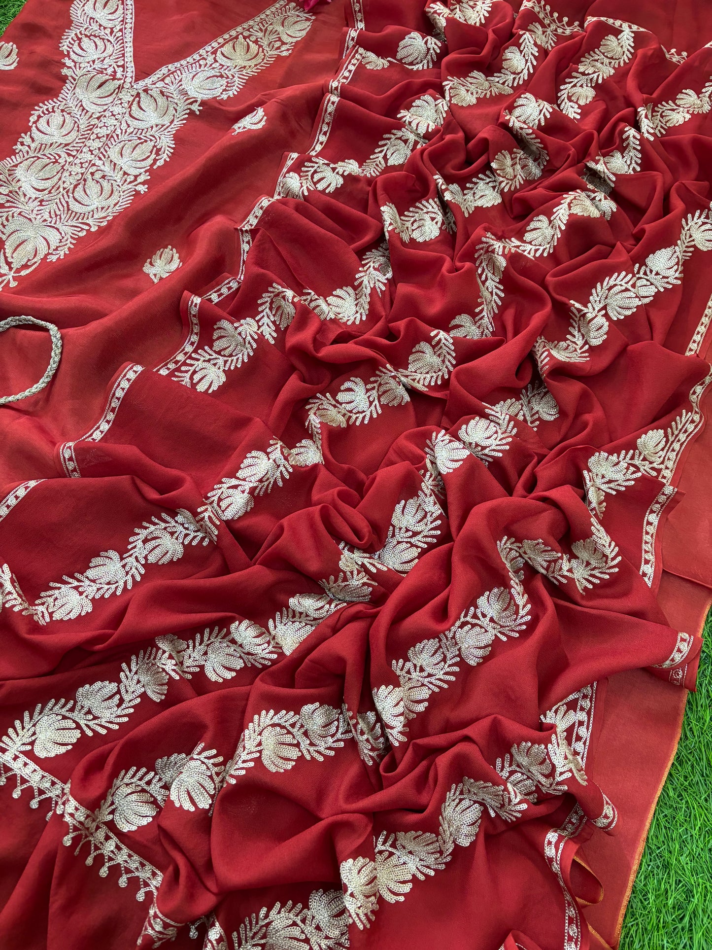 Sanam Silk Kashmiri Suit with Potli