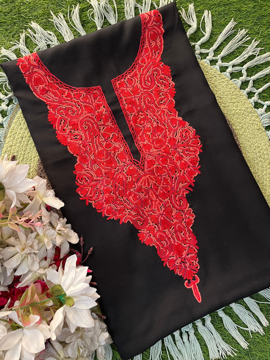 Black Cotton Cord Set (Hand Embroidered)