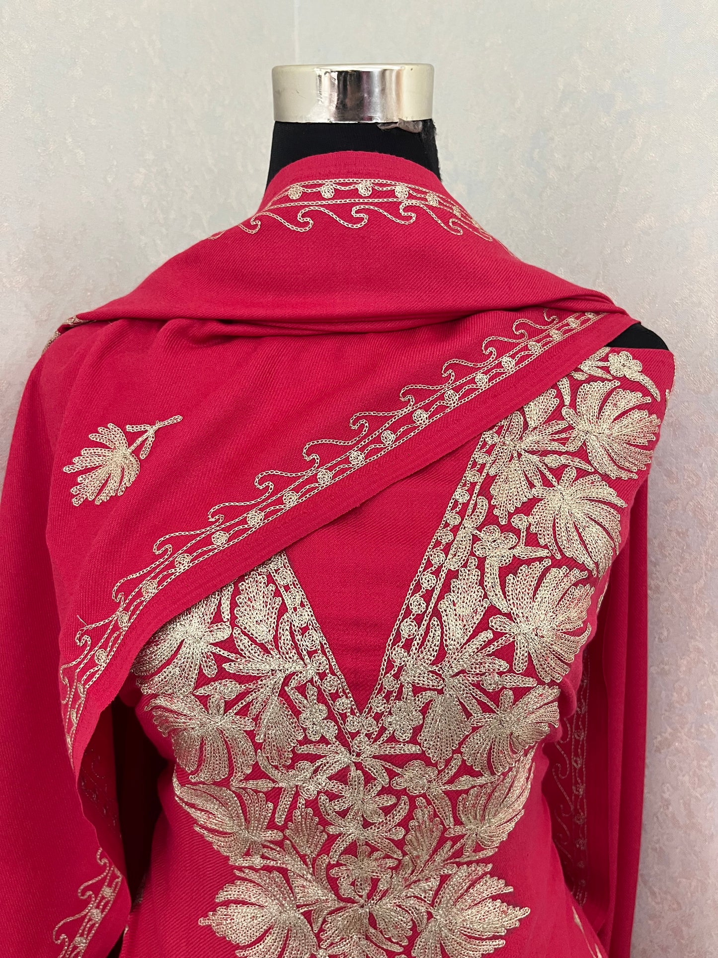 Carrot Pink Tilla Embroidered 3pc Suit Stole