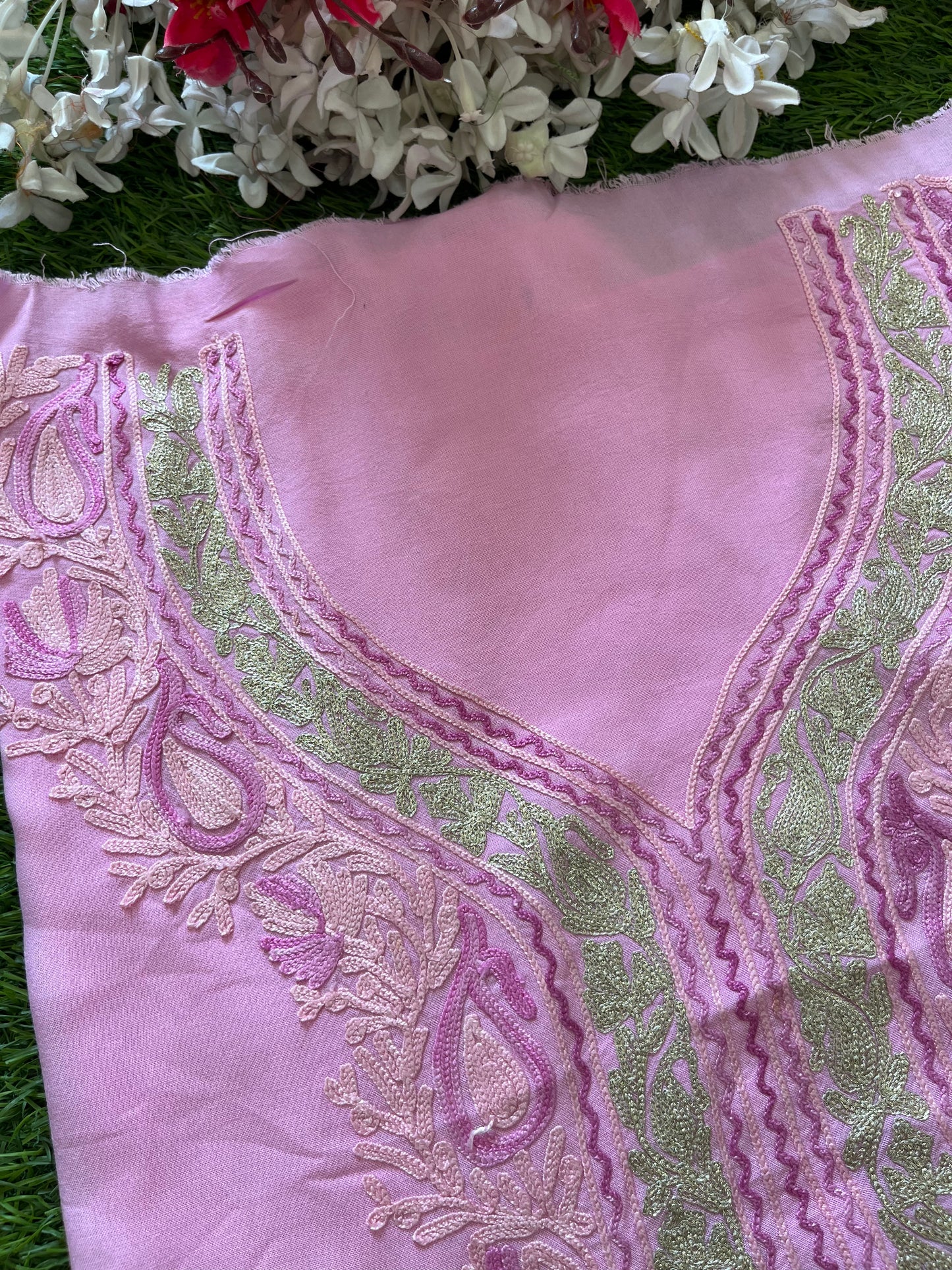 Cotton Unstitched Ty Dy Kashmiri Kurti