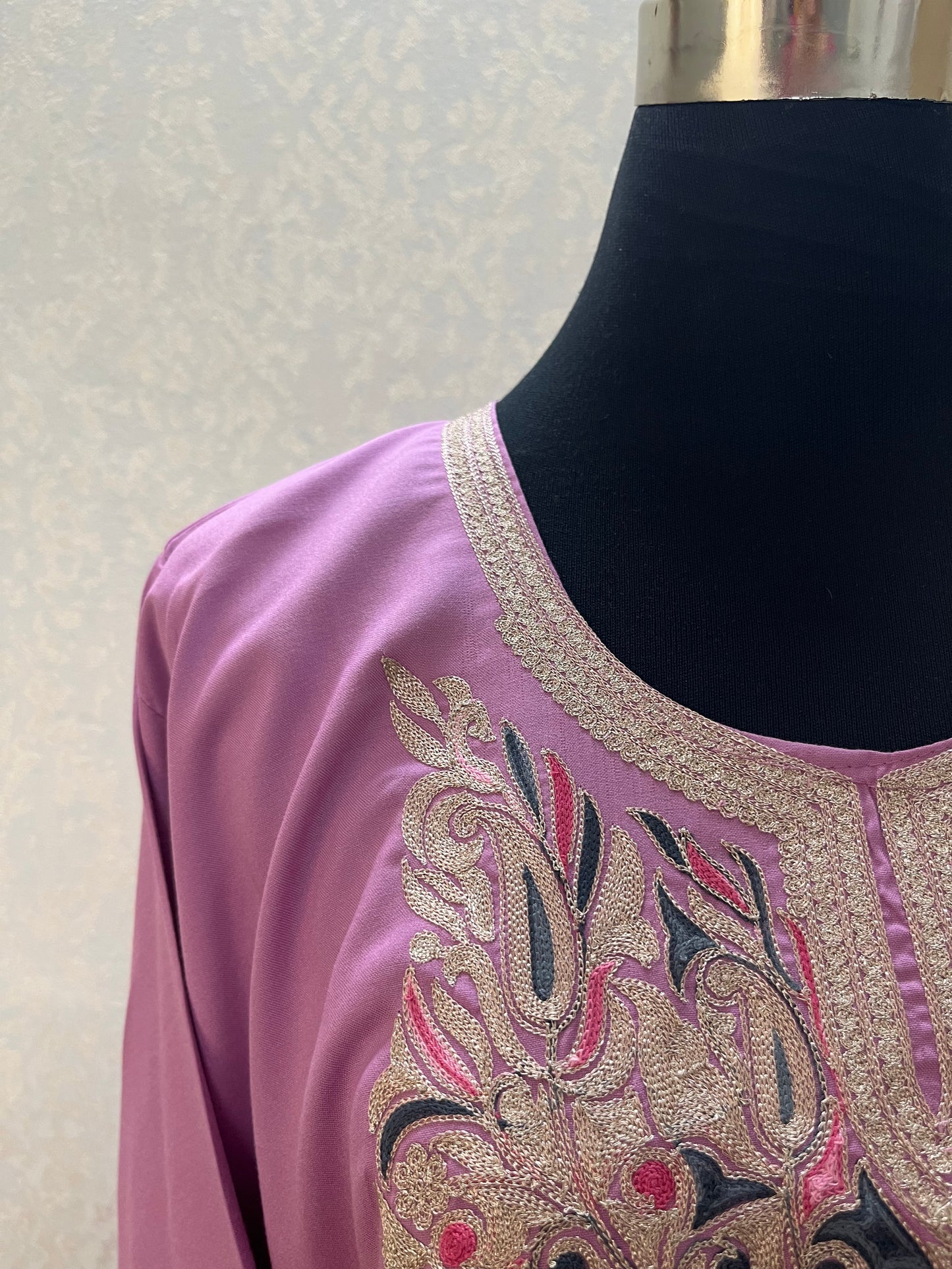 Mauve Cotton Stitched Co-ord Set( 42)