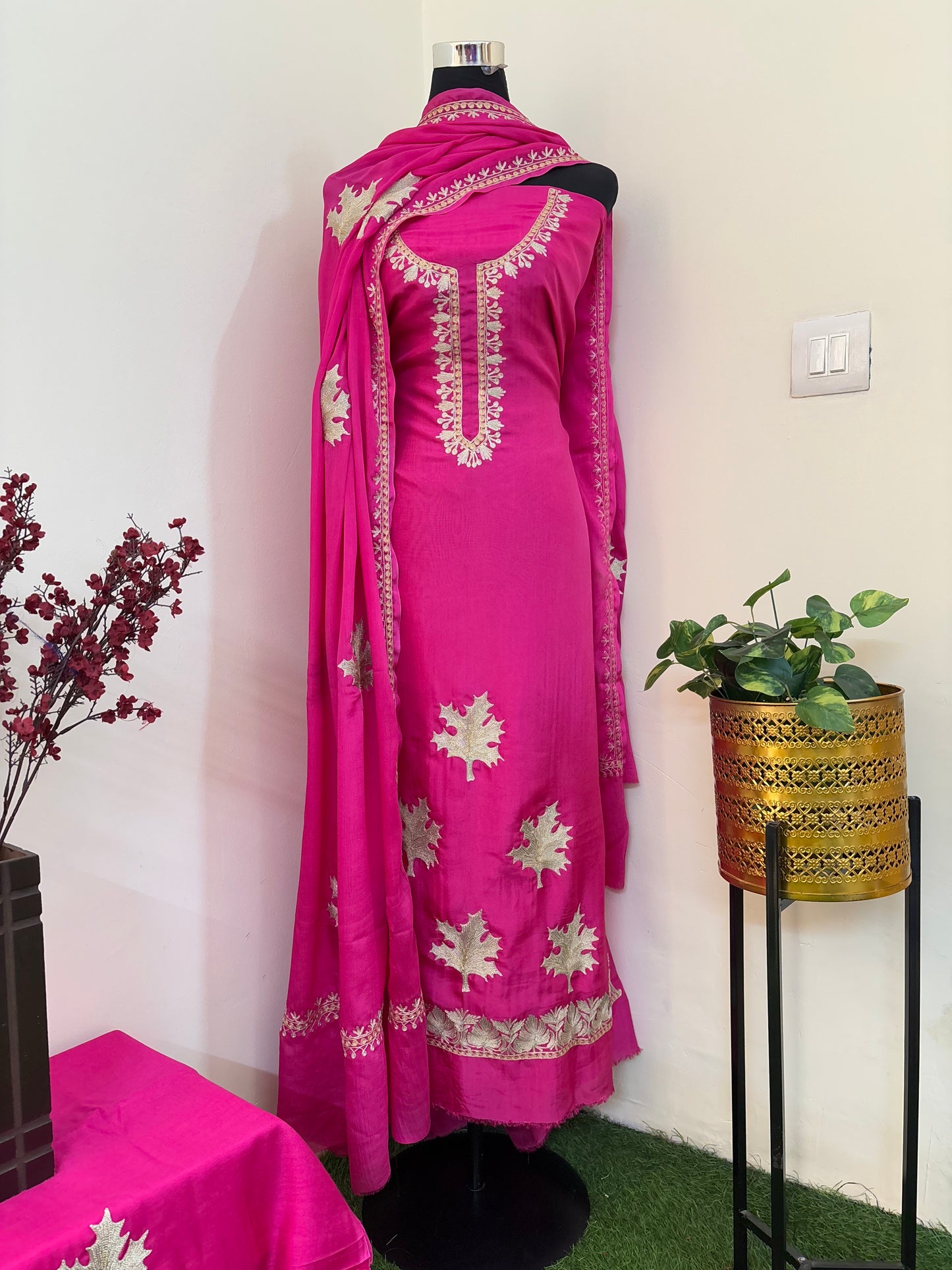 Sanam’ Tilla Embroidered Suit material