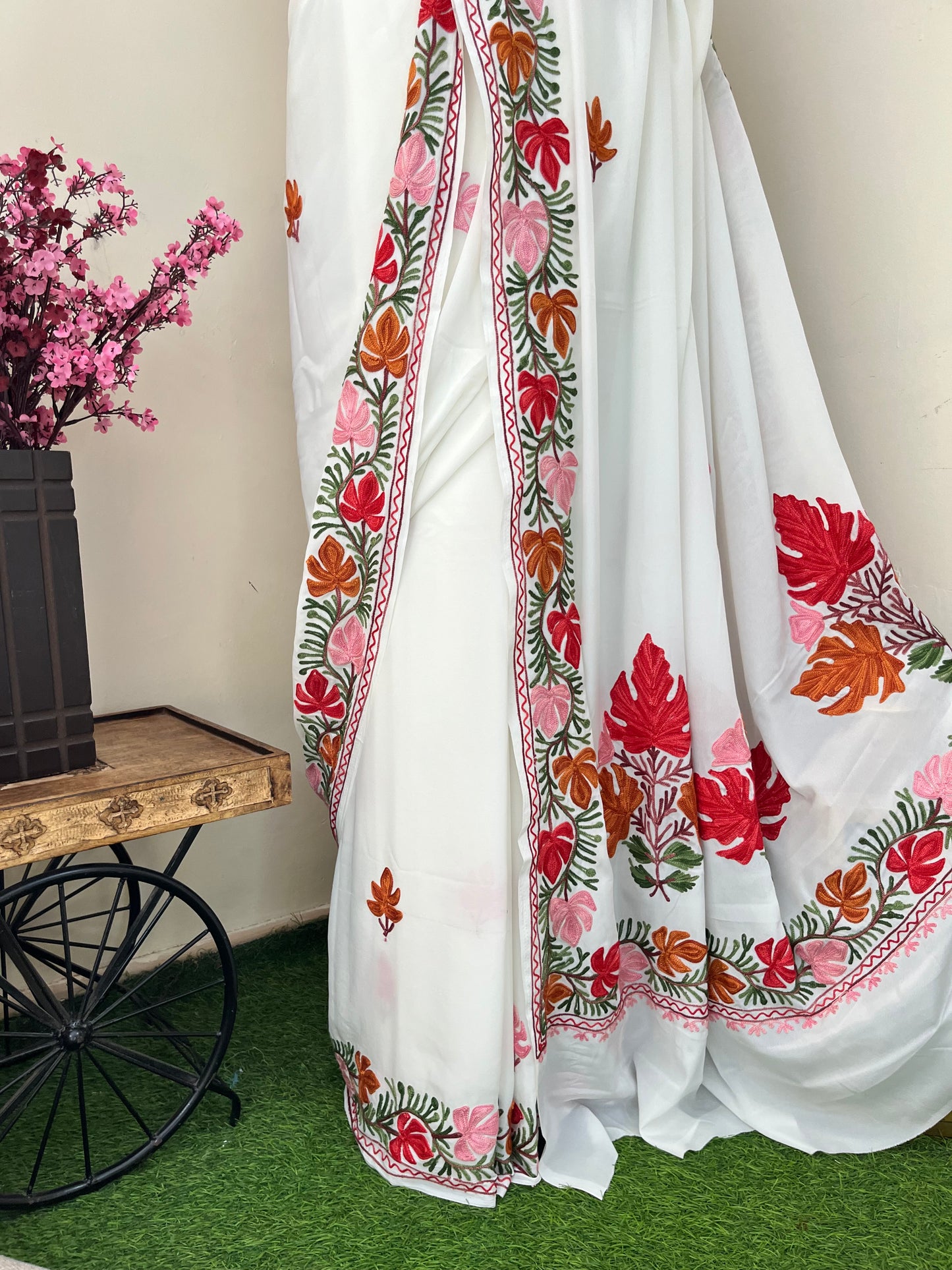 Crape Kashmiri Saree