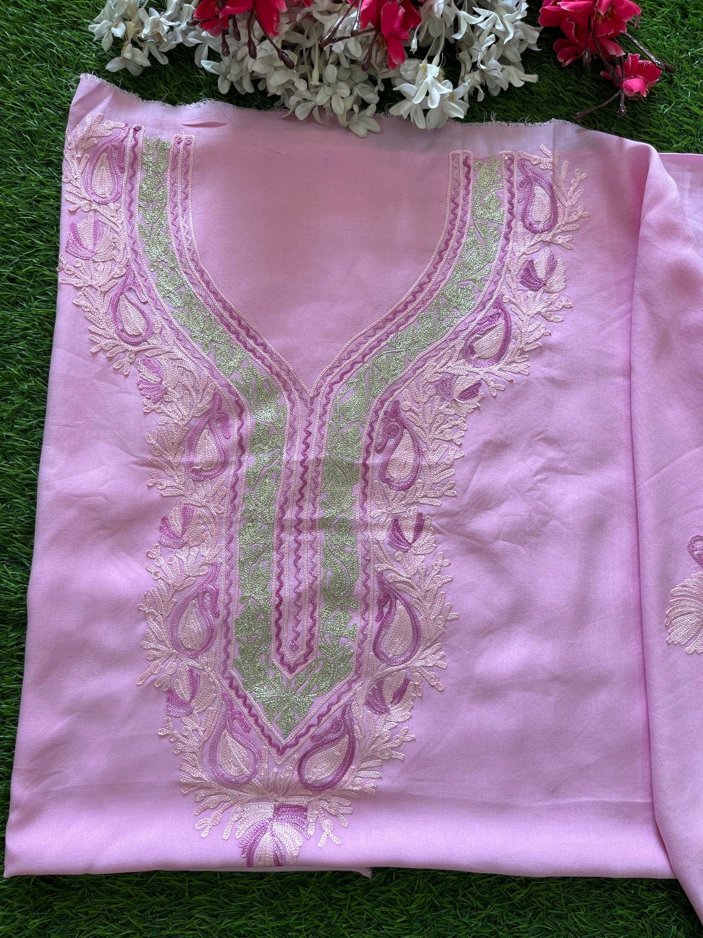 Cotton Unstitched Ty Dy Kashmiri Kurti