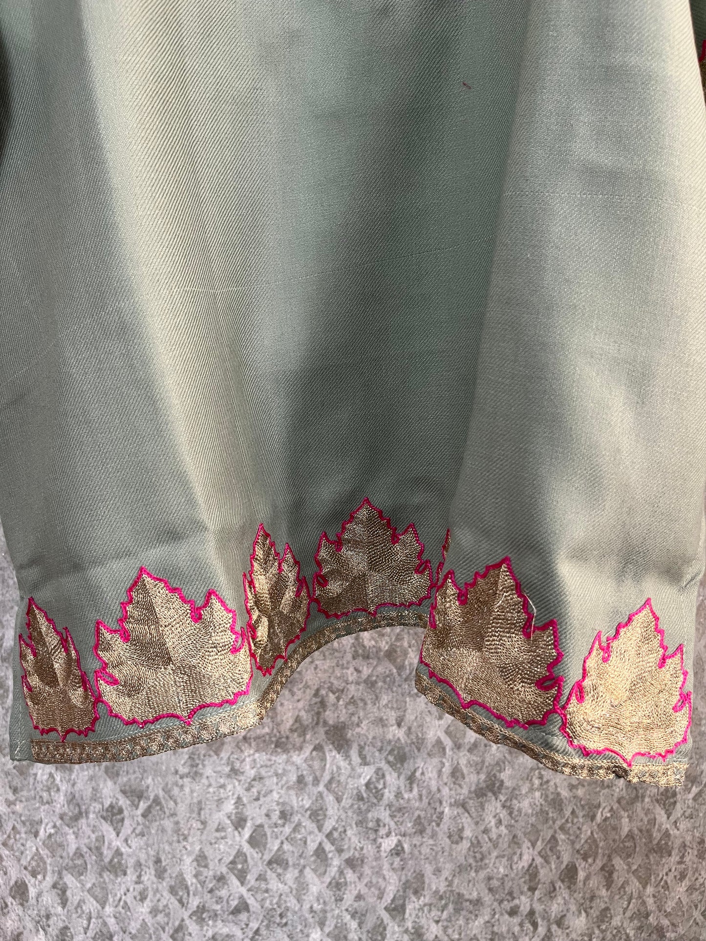 Pastel Green Woollen Kashmiri Co-Ord Set ( Size 42)