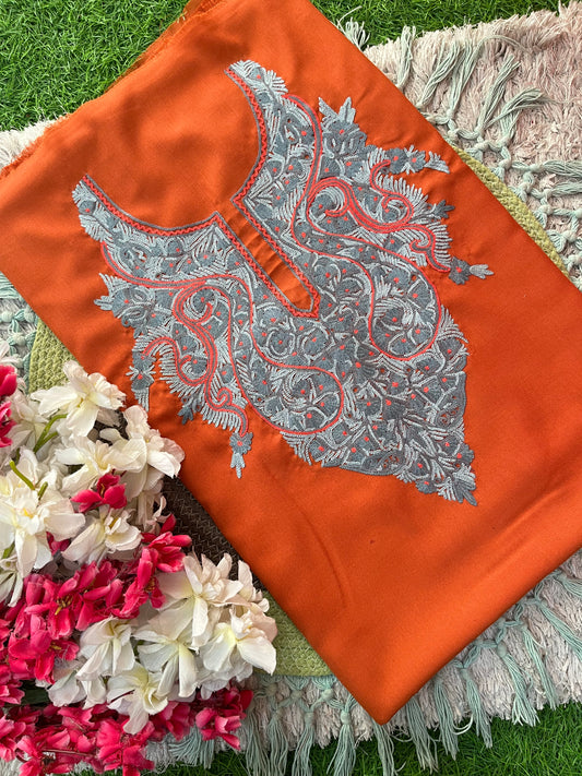 Brown Cotton Cord Set (Hand Embroidered)