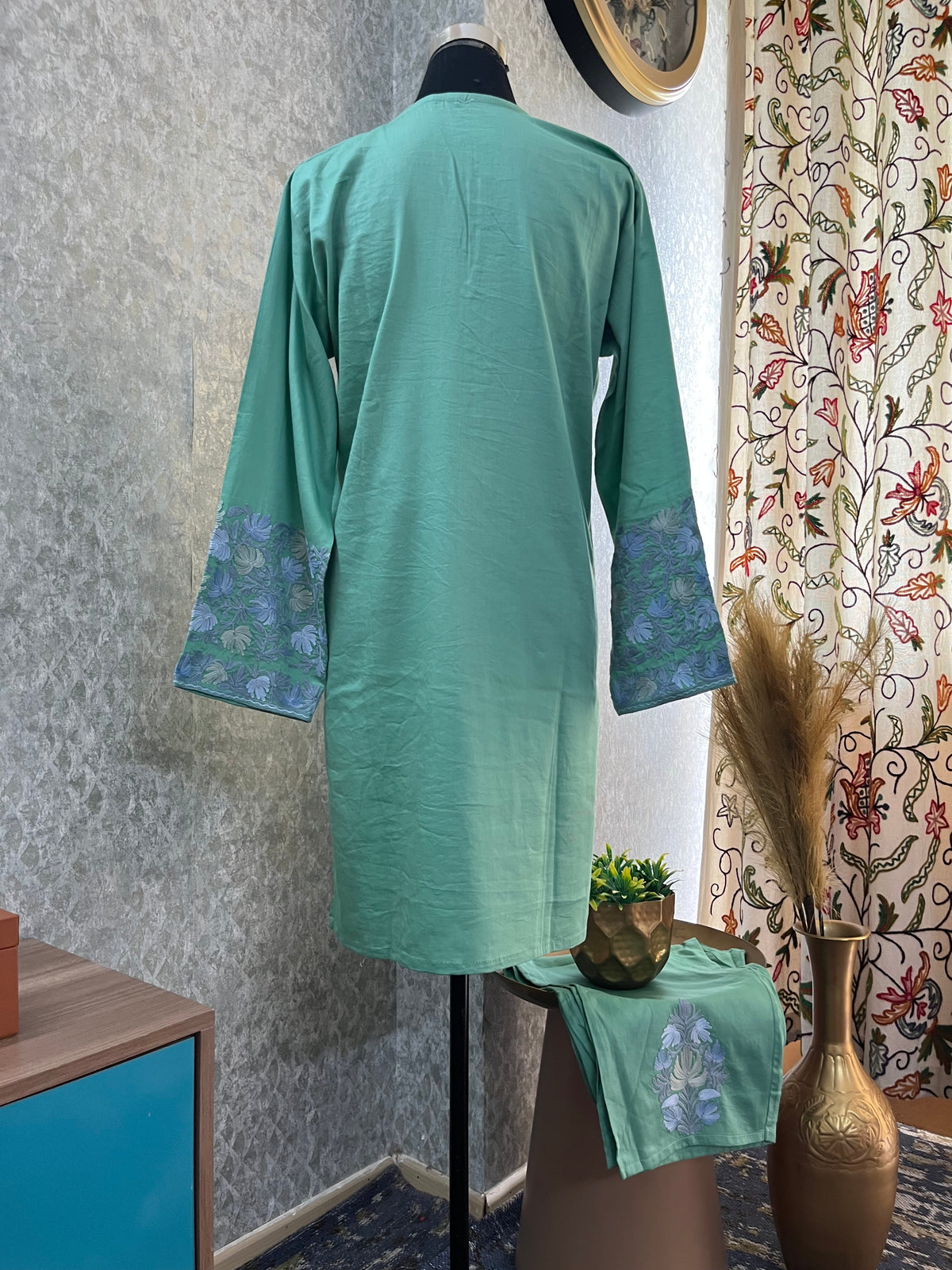 Green Cotton Cord Set Size(40)