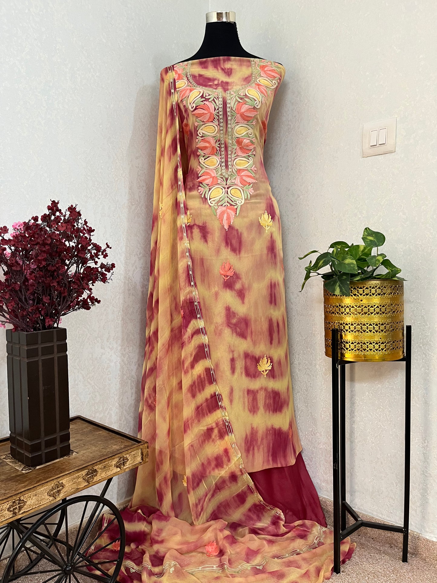 Pure Georgette Ty Dy Kashmiri Suit