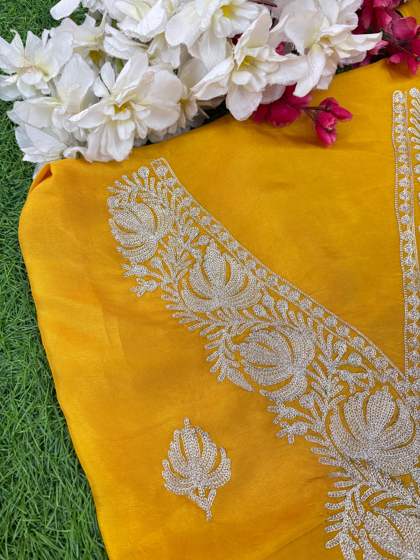 Sanam Silk Kashmiri Suit with Potli