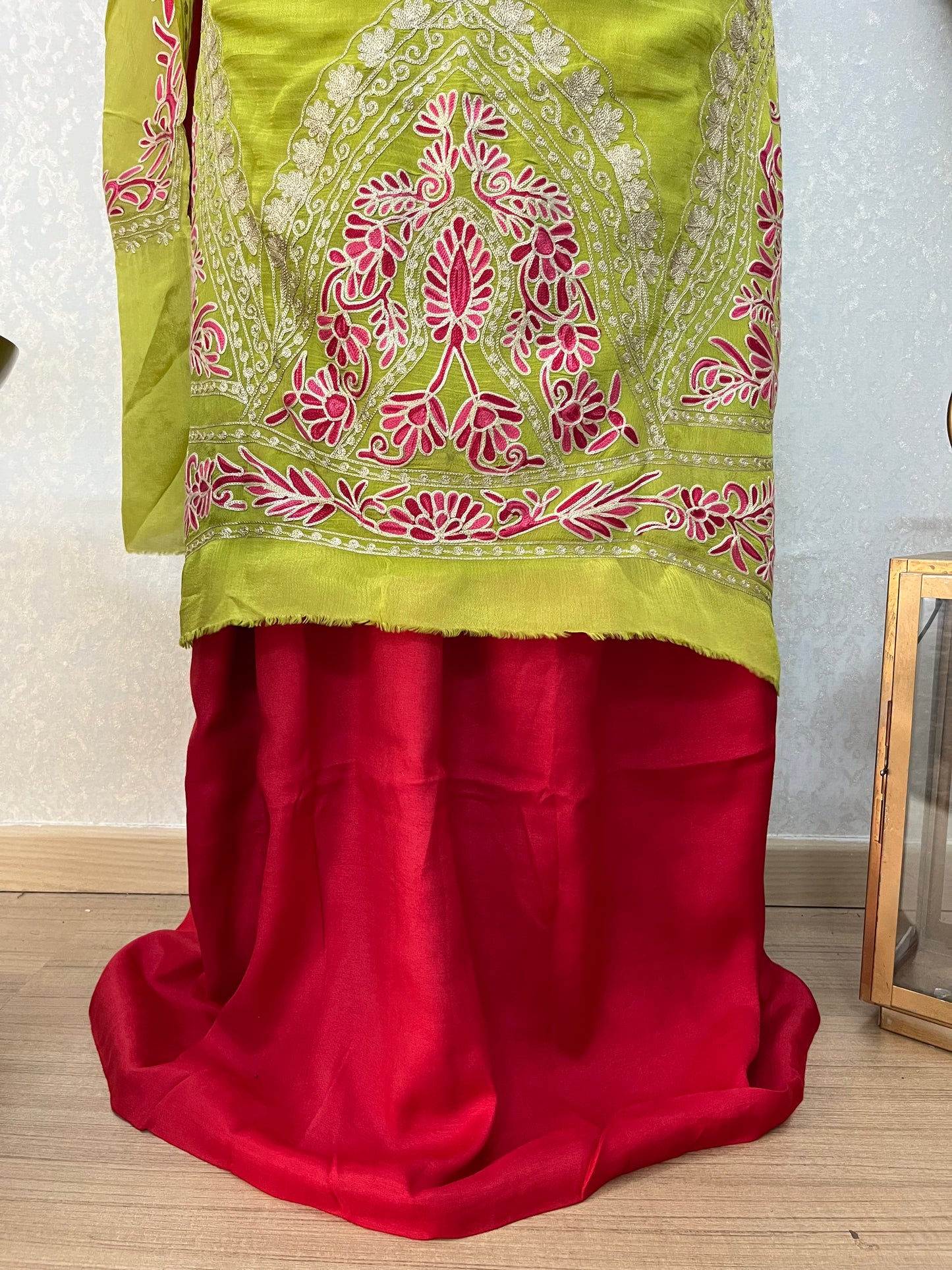 Pure Chinon 3 Pc Heavy Front Back Kashmiri Suit