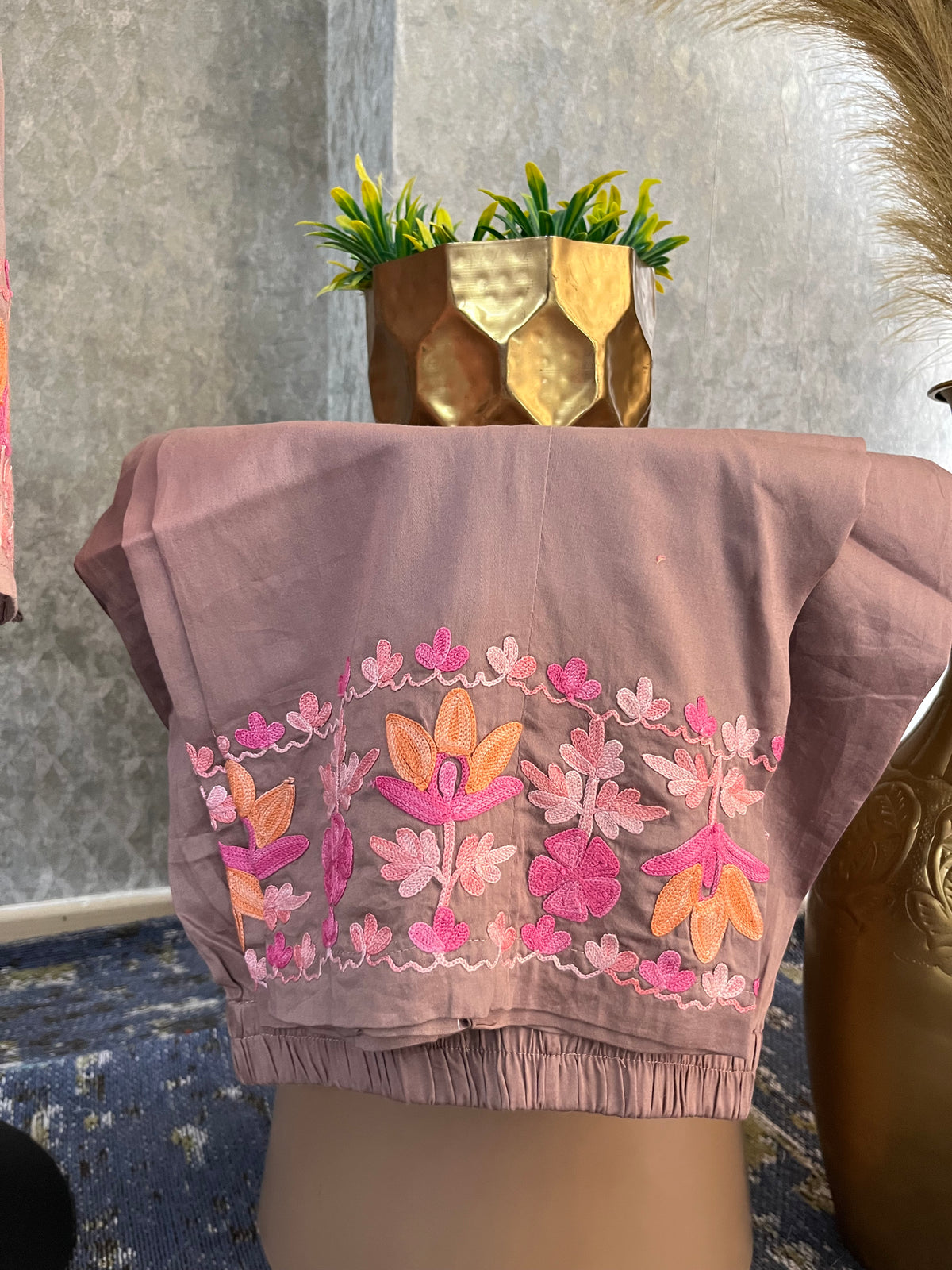 Fuan Cotton Front Jaal Pheran Set  Size(44)