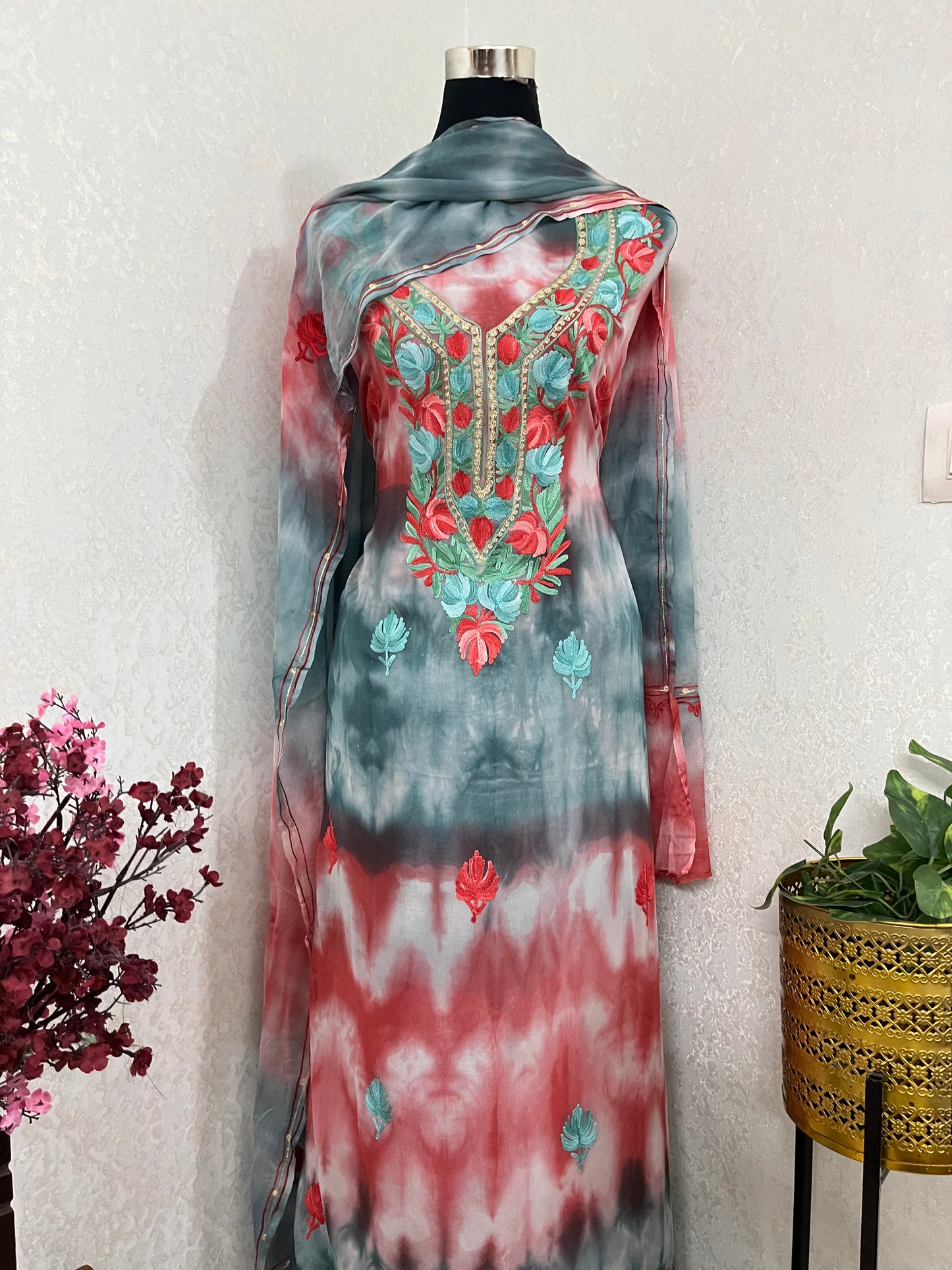 Pure Georgette Ty Dy Kashmiri Suit