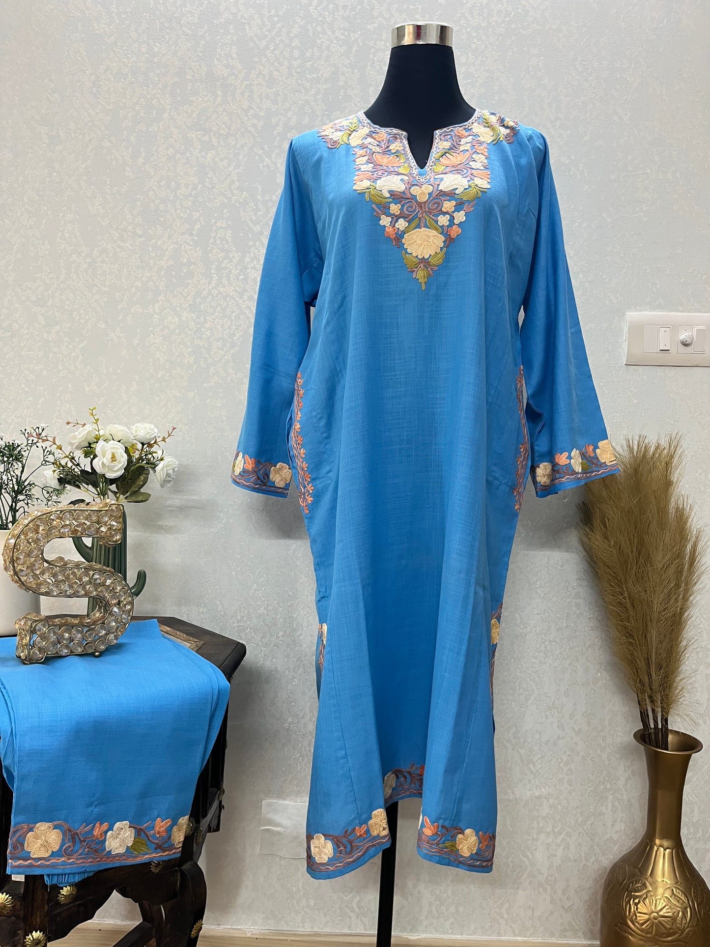 Sky Blue Cotton Cord Set Size(40)