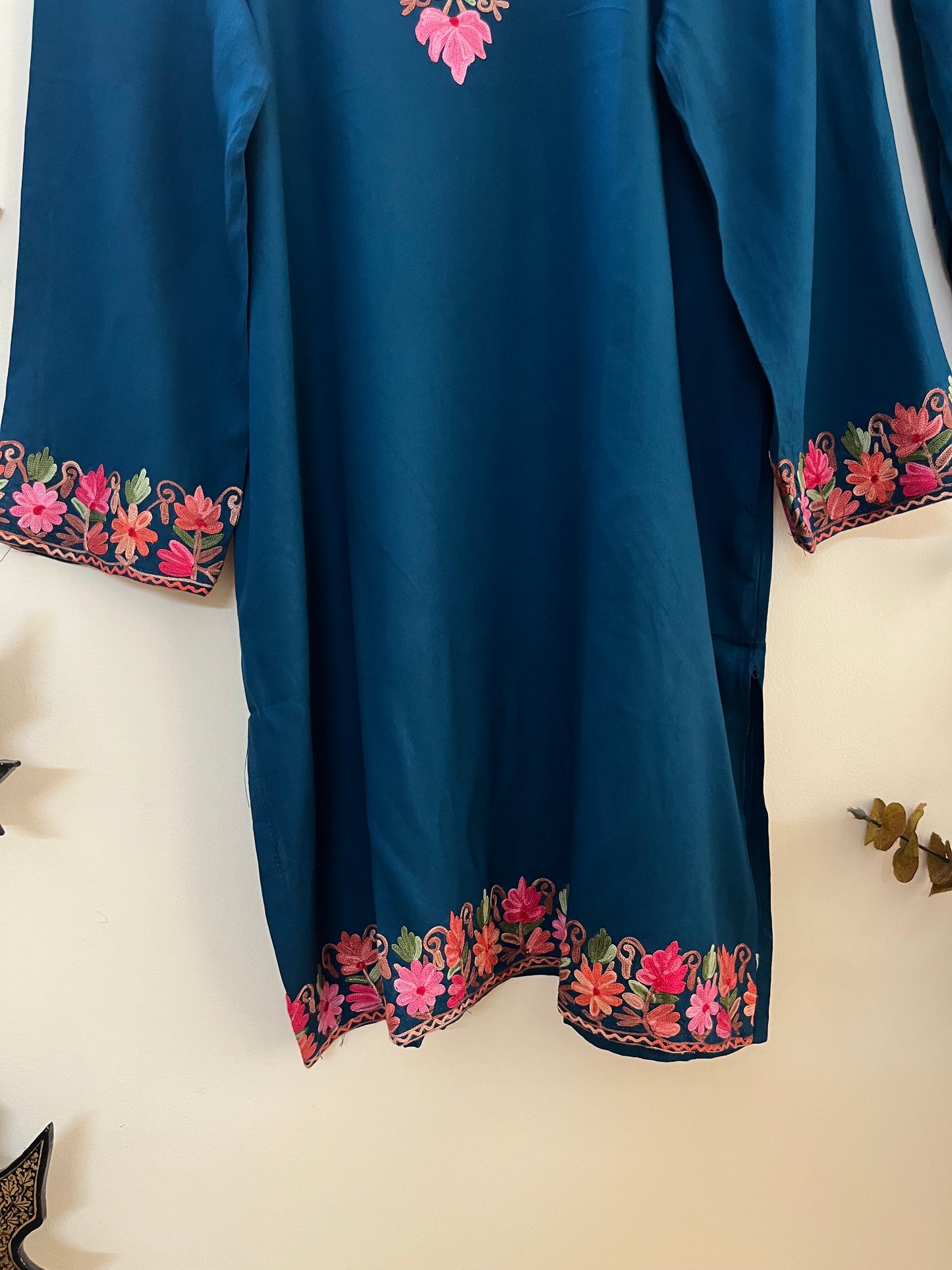 Teal Blue Cotton Cord Set (Free Size/ XXL)