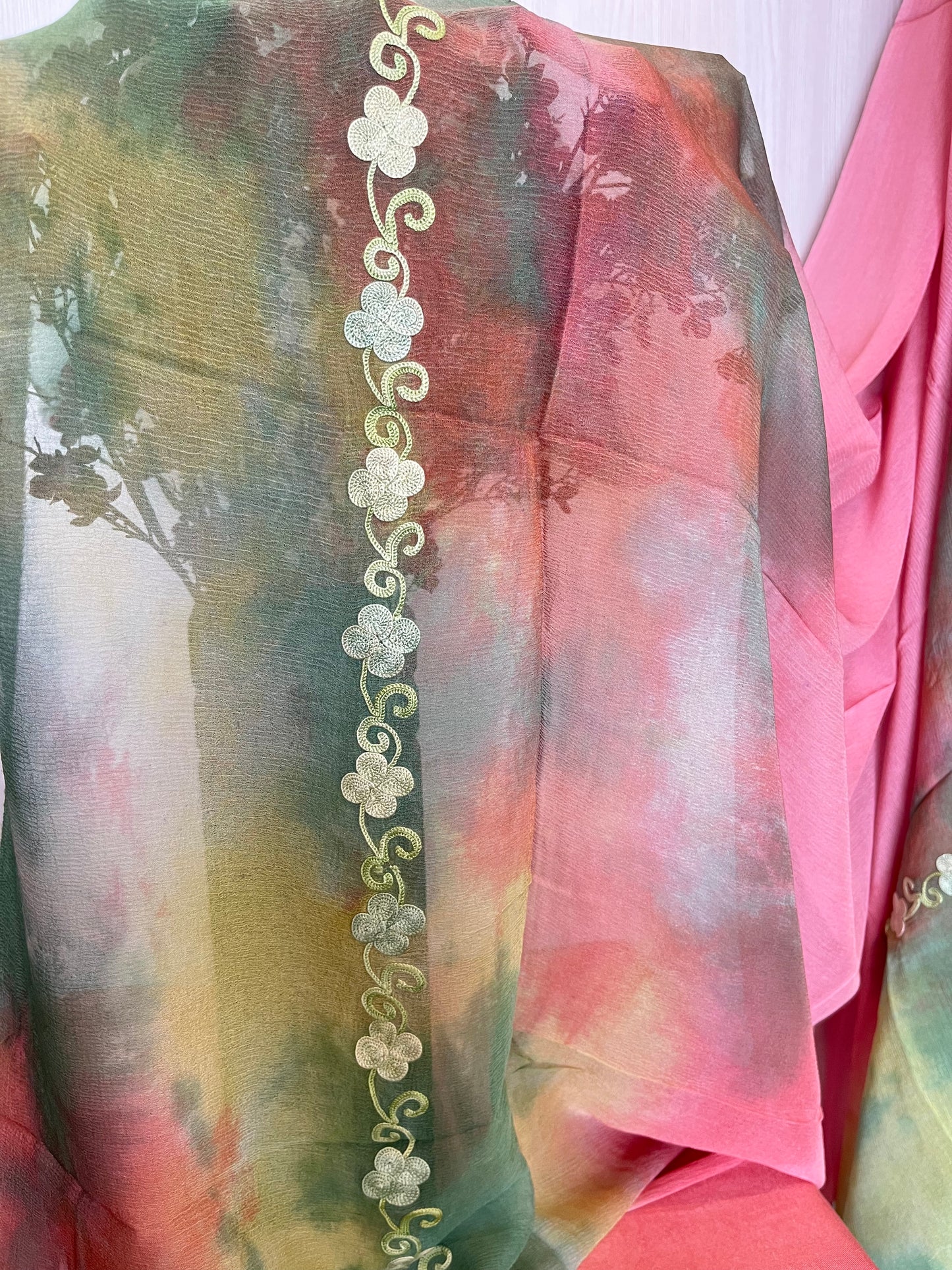 Tye-Dye Organza suit material with Pure Chiffon Dupatta