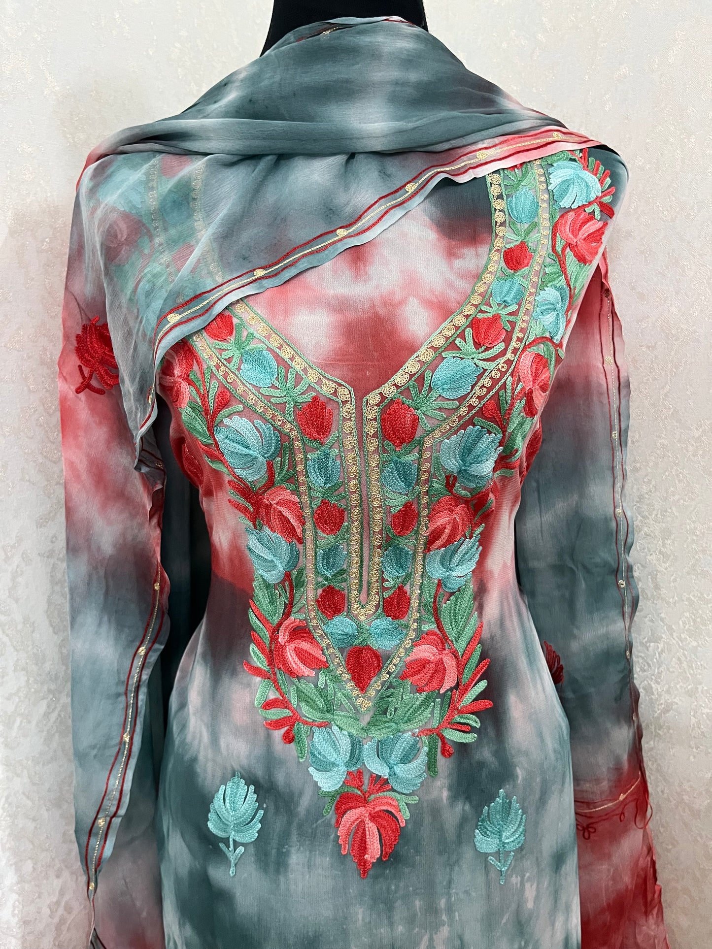 Pure Georgette Ty Dy Kashmiri Suit