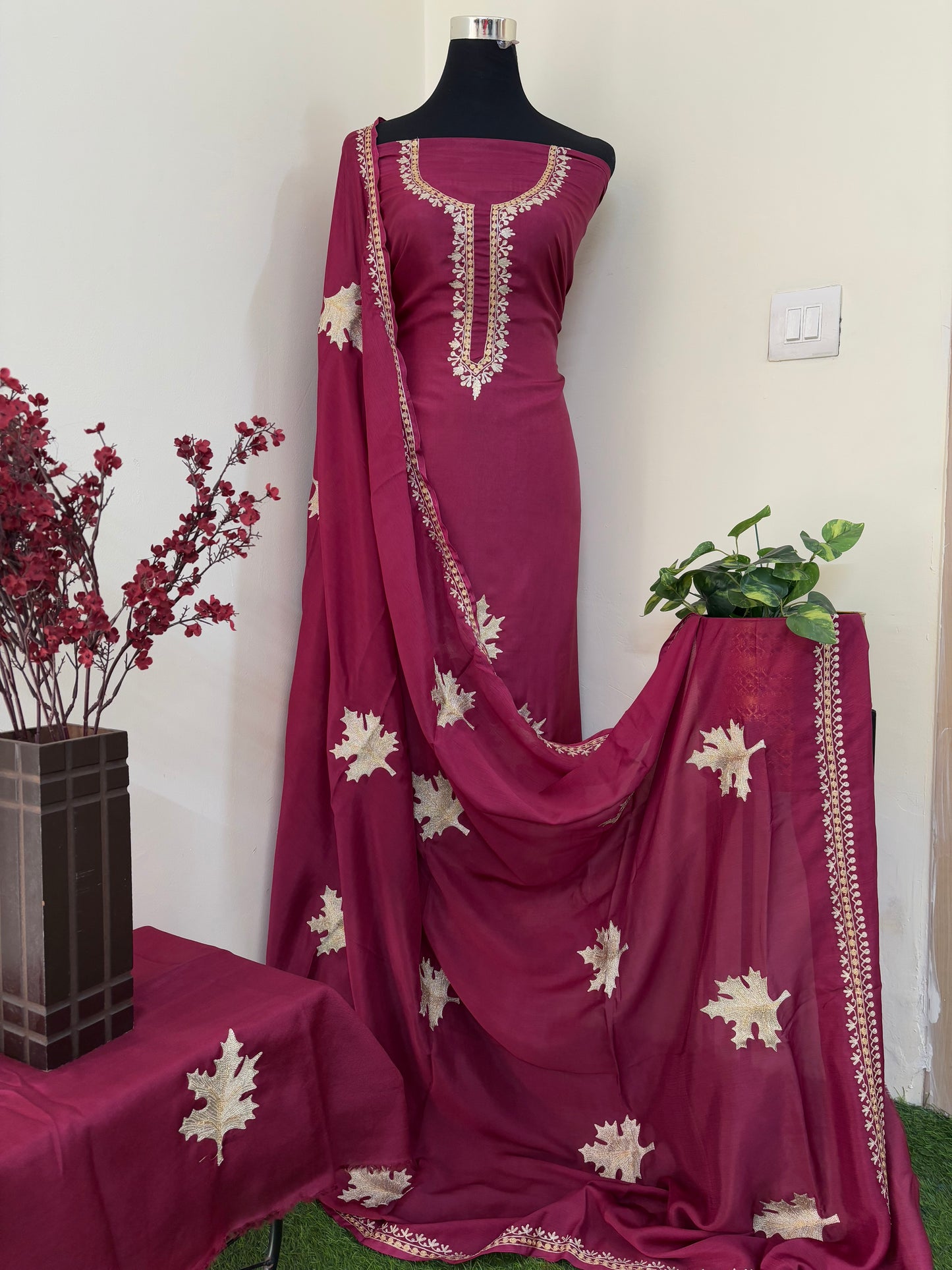 Sanam’ Tilla Embroidered Suit material