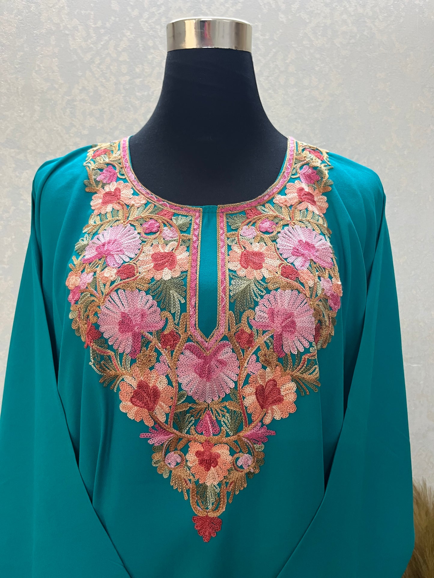 Teal Blue Cotton Stitched Co-ord Set(42)