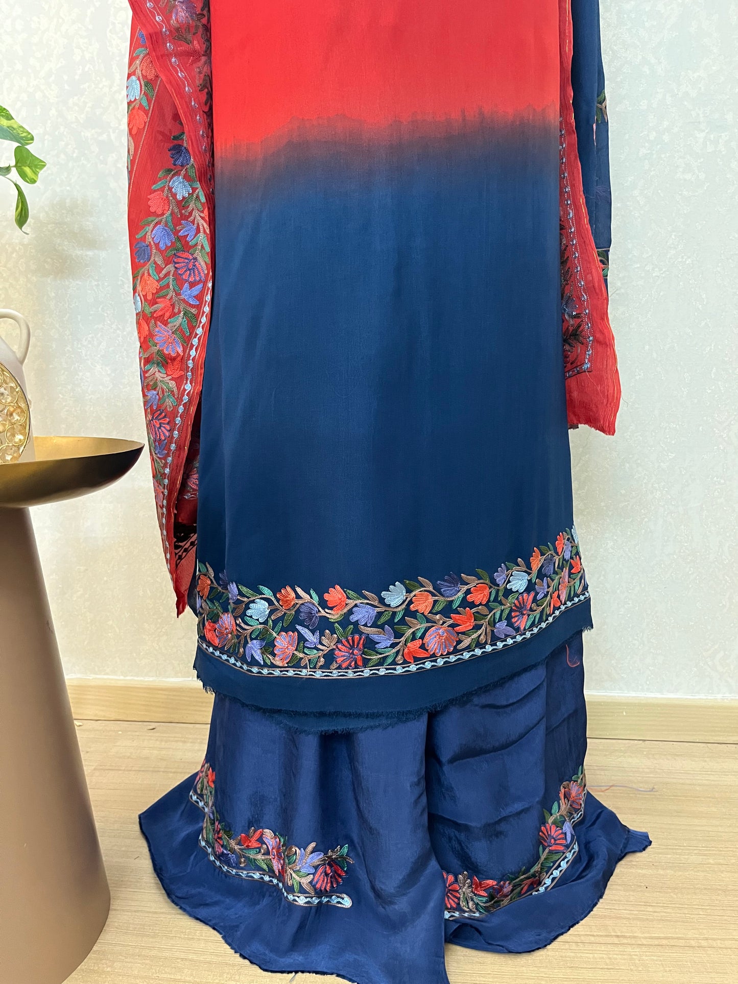 Luxury Pure Georgette Kashmiri Embroidered Suit