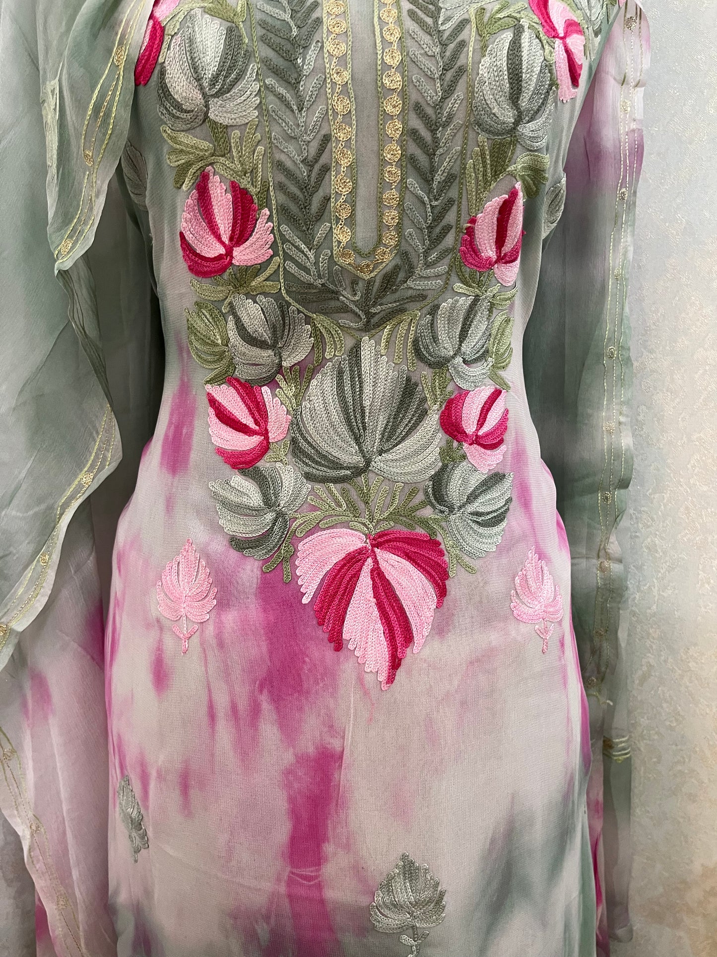 Pure Georgette Ty Dy Kashmiri Suit