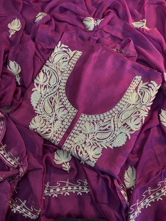 ‘Sanam’ Silk Tilla Kashmiri Suit