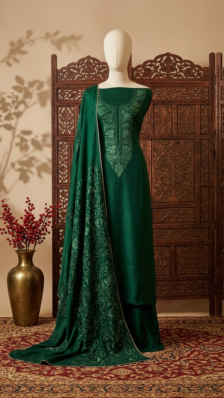 Luxury Kashmiri Embroidery Suit Set
